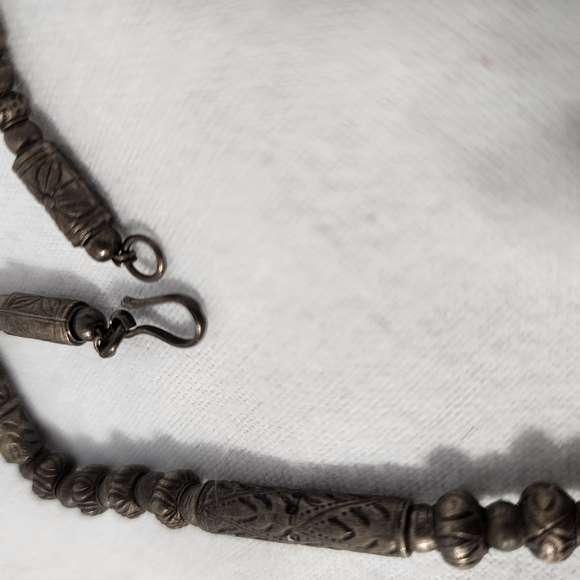 Rustic Sterling Silver,925 Beaded On Chain Necklace - Picture 4 of 6